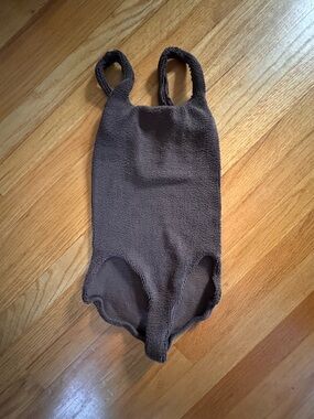 BAE the LABEL Brown Terry One-Piece Swimsuit (Maternity)